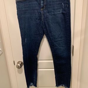Ann Taylor Loft Modern Skinny Jean switch chewed hem 12/31